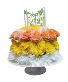 Happy Birthday Flower Cake  Vase Arrangement 