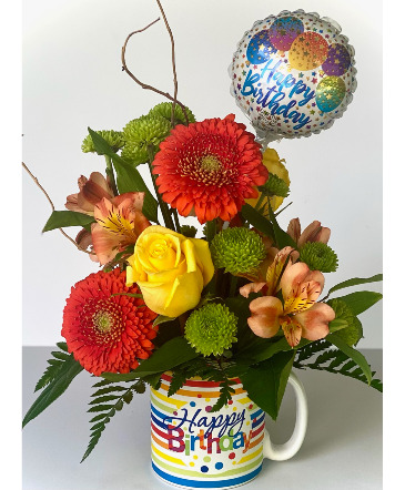 Happy Birthday Mug Arrangement  in Powell, TN | Powell Florist Knoxville