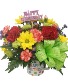 Happy Birthday Mug Floral Arrangement