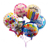 Happy Birthday Mylar Balloon Bouquet 