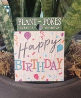 Happy Birthday Plant Stake 