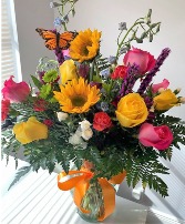 happy Birthday to you floral arrangement
