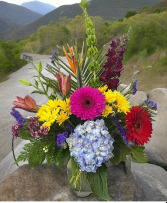 Happy Blooms Birthday Vase Arrangement