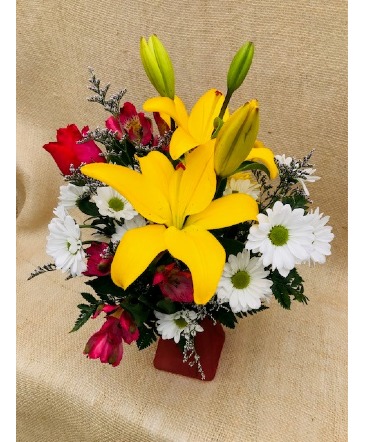 Happy Blooms Fresh Vase Arrangement in Coleman, WI | COLEMAN FLORAL & GREENHOUSES