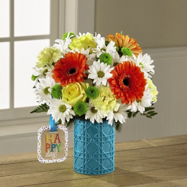 Happy Day Birthday™ Bouquet by Hallmark Vased Arrangement