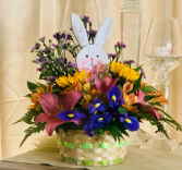Happy Easter Basket w/ Bunny 