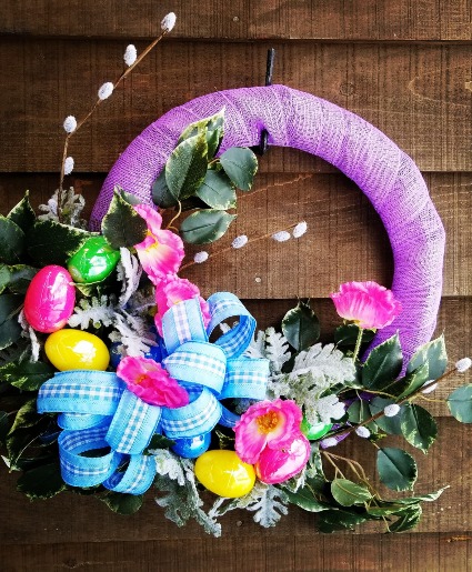 Happy Easter Silk Wreath