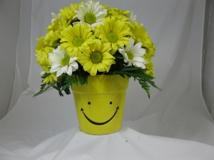 Happy Face Flower Pot