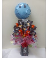 Happy face hersheys candy bouquet Candy