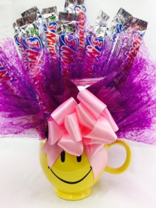 Happy Face Mug Candy Bouquet