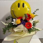 Happy Face Surprise Vase Arrangement in Abbotsford, British Columbia | BUCKETS FRESH FLOWER MARKET INC.