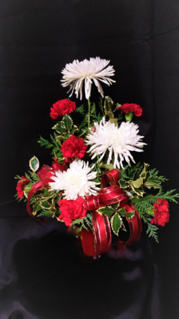 Happy Holidays vase arrangement