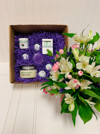 Happy Hour Spa Box and Flower Set LOCAL DELIVERY ONLY