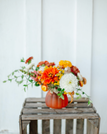 Happy lil’ pumpkin Vase in Beloit, OH | American Flower Farm & Florist