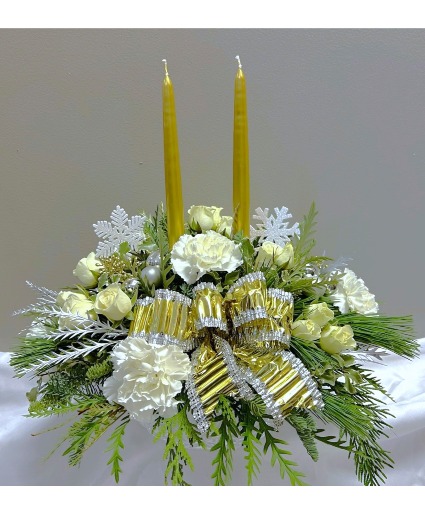 Silver and Gold Centerpiece  