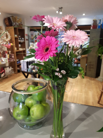 HAPPY SMILES Multi coloured Gerbera Daisies in a vase