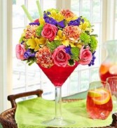 Happy Hour Large Martini Flower Arrangement