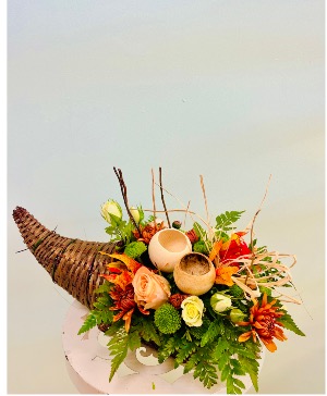Harvest Abundance Cornucopia By Enchanted Florist of Cape Coral 