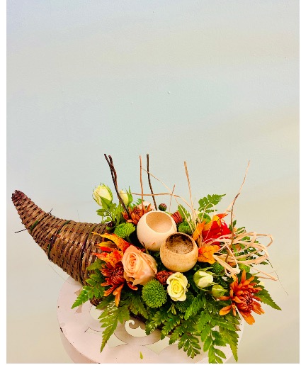 Harvest Abundance Cornucopia By Enchanted Florist of Cape Coral