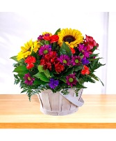 Sunflower Garden Basket  Arrangement 