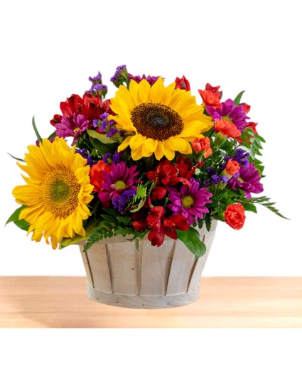 Sunflower Picnic Basket  Arrangement 