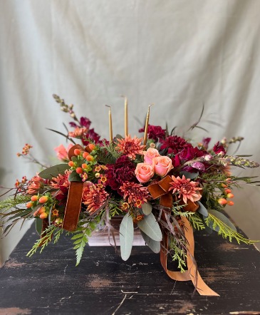 Velvet Harvest Centerpiece  in La Grande, OR | FITZGERALD FLOWERS