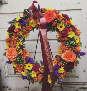 Harvest Bounty Sympathy Wreath