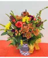 Harvest Tin Seasonal Arrangement