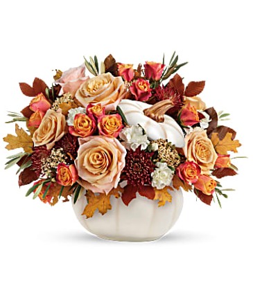 Harvest Charm Bqt Fall in White in Haltom City, TX | Jasmine Gardens