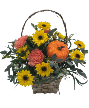 Harvest Cheer Basket Arrangement