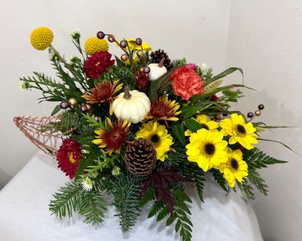 Harvest Cornucopia Delight Thanksgiving Flowers
