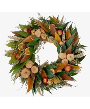 Holiday Fruit Rustic Wreath-ON SALE Wreath