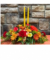 Harvest Harmony Centerpiece Fresh Arrangement 