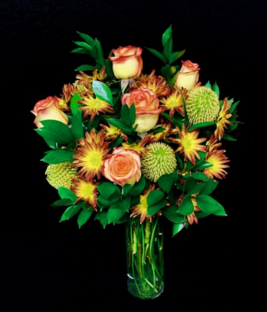 Harvest of Love Fall Floral with High and Magic Roses