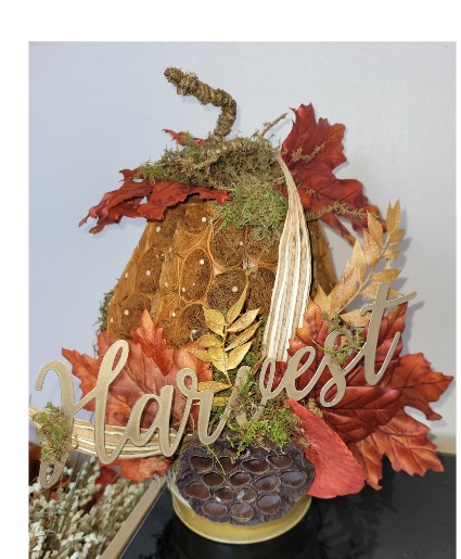 Harvest Pumpkin - Dried Centerpiece  