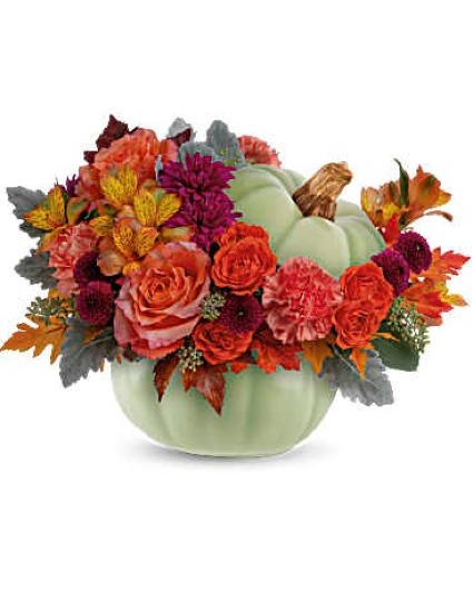 Harvest Pumpkin Floral Arrangement