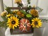 Harvest pumpkin silk arrangement 