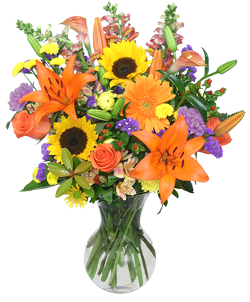 HARVEST RHAPSODY Fresh Flower Vase in Dunn, NC | DUTCH IRIS FLORIST