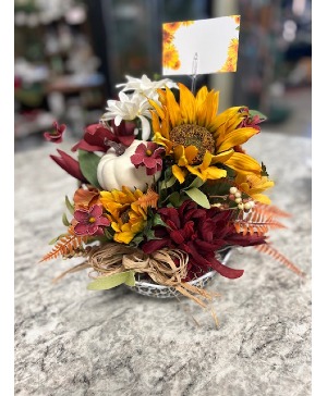 Harvest Season  Fall Silk Arrangement