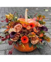 Harvest season  Traditional fall arrangement 