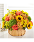 harvest sunflower basket basket