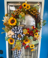 Harvest sunflowers wreath  Autumn 