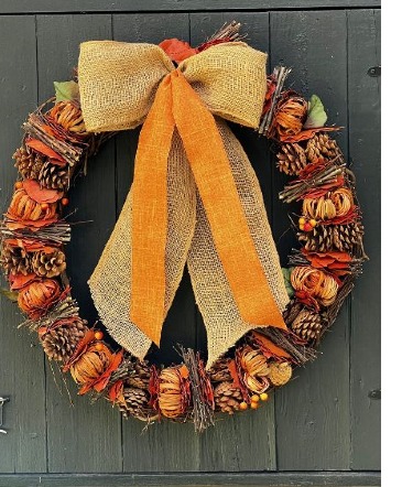 Harvest Time is Here Wreath in Okatie, SC | Blossoms