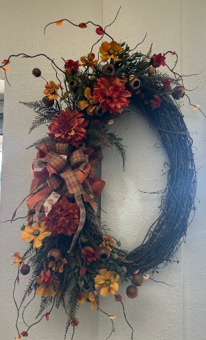 Harvest Whispers (SOLD) Fall Wreath