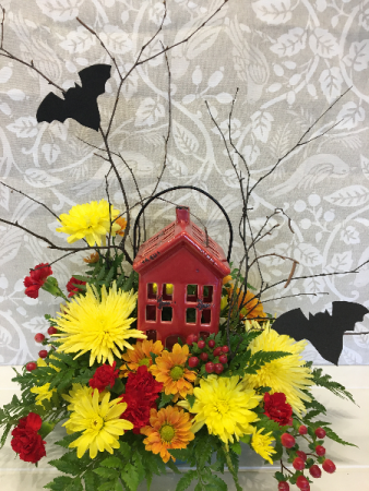 Haunted House Fall Arrangement in White Oak, PA | Breitinger's Flowers