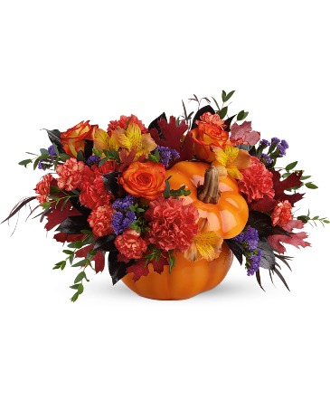 Hauntingly Pretty Pumpkin Fresh Arrangement in Rossville, GA | Ensign The Florist