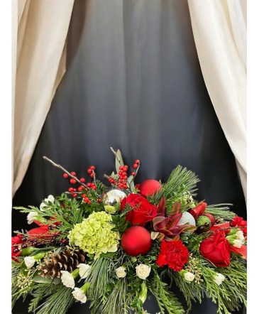 Merry Little Christmas Centerpiece in Chesterfield, MO | ZENGEL FLOWERS AND GIFTS