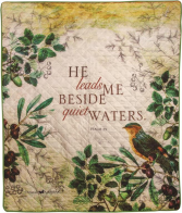 He Leads Me Memorial Quilt/throw Gift