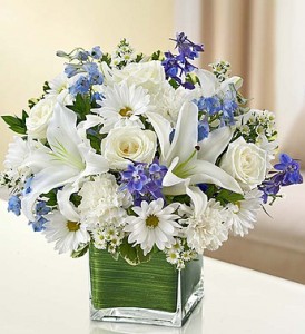 Healing Tears - Blue and White Fresh Arrangement