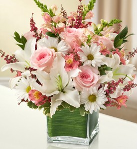 Healing Tears - Pink and White Fresh Arrangement